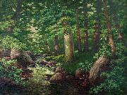 Charles Muller Woodland Stream oil painting reproduction